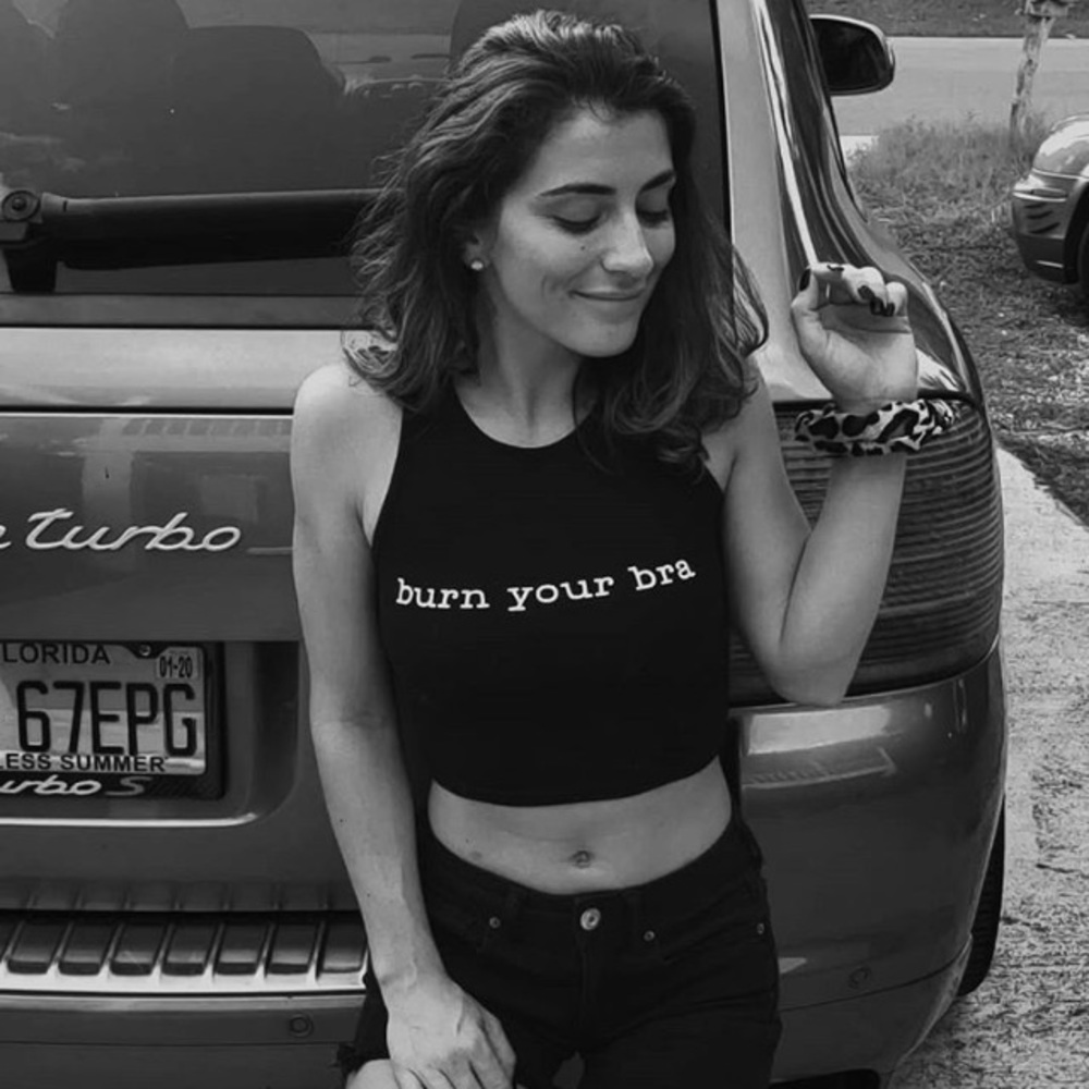 ✌-SOLD OUT- Burn Your Bra Yoga Crop Top✌ - Picture 1 of 6